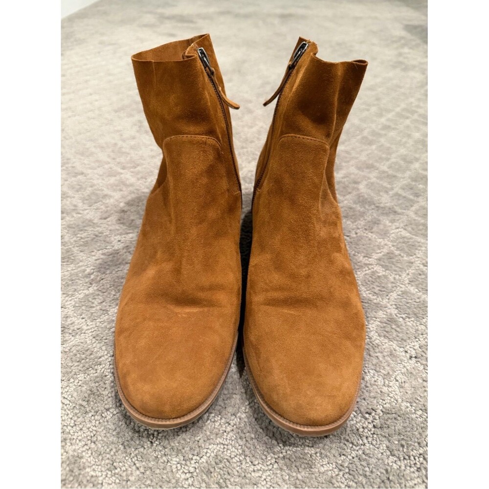 Caslon Suede Ankle Booties - Cognac/Tan